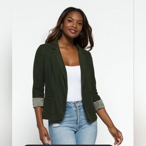 Green Textured Blazer by Skies Are Blue // Size: Large